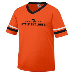 Augusta Sportswear V-Neck Jersey with Stripe Sleeves (Youth) - AHS Little Cyclones